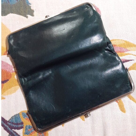 Dark Green Leather HOBO International Bifold Wallet - Picture 9 of 9
